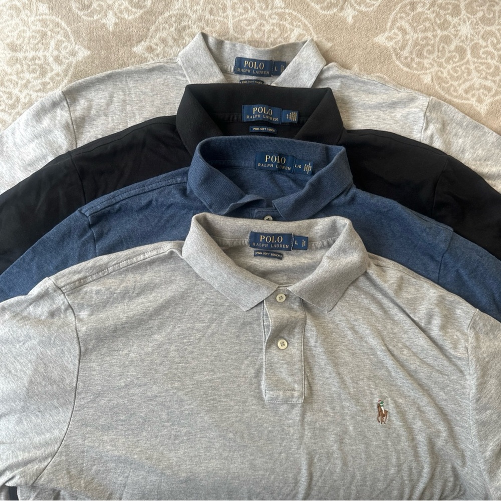 Polo by Ralph Lauren Men's Polo Shirt - Gray, Black, Navy